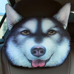 3D Husky Tựa Đầu Ô Tô Cổ Gối Ghế Gối 3D Husky Tựa Đầu Xe Hơi