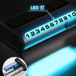 Bảng Ghi Số Điện Thoại Gắn Taplo Ô Tô Có Đèn LED Năng Lượng Mặt Trời, Phát Sáng Ban Đêm