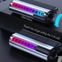 Bảng Ghi Số Điện Thoại Gắn Taplo Ô Tô Có Đèn LED Năng Lượng Mặt Trời Tự Động Phát Sáng Ban Đêm