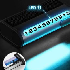 Bảng Ghi Số Điện Thoại Gắn Taplo Ô Tô Có Đèn LED Năng Lượng Mặt Trời Tự Động Phát Sáng Ban Đêm