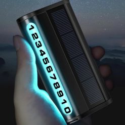 Bảng Ghi Số Điện Thoại Gắn Taplo Ô Tô Có Đèn LED Năng Lượng Mặt Trời Tự Động Phát Sáng Ban Đêm