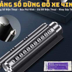 Bảng Ghi Số Điện Thoại Gắn Taplo Ô Tô Tích Hợp Giá Đỡ Điện Thoại & Búa Phá Kính, Chất Liệu Kim Loại