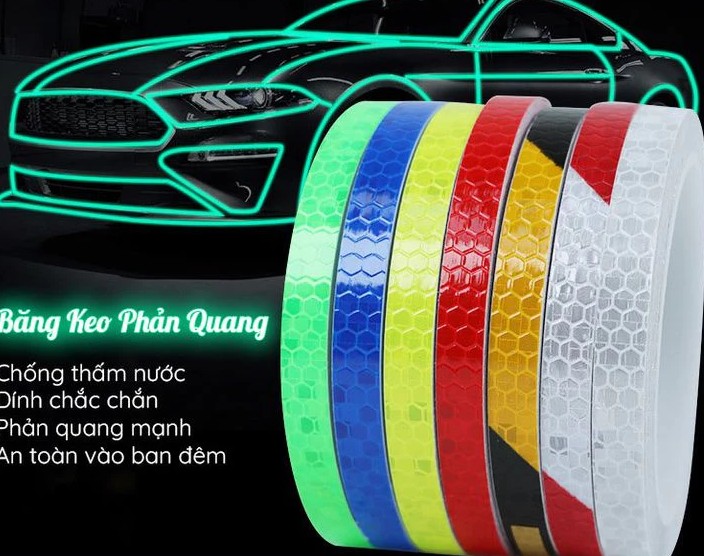 Băng Keo Phản Quang, Dạ Quang Dán Nhà Cửa, Trang Trí Ô Tô Tăng An Toàn