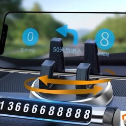 Bảng Số Điện Thoại Gắn Taplo Ô Tô, Tích Hợp Giá Đỡ Điện Thoại Xoay 360°