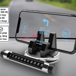Bảng Số Điện Thoại Gắn Taplo Ô Tô, Tích Hợp Giá Đỡ Điện Thoại Xoay 360°