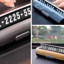Bảng Số Điện Thoại Gắn Taplo Ô Tô YUMCHO Cao Cấp, Ẩn Hiện Số Tiện Lợi