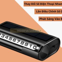 Bảng Số Điện Thoại Ô Tô Bằng Kim Loại, Năng Lượng Mặt Trời, Đèn LED Dạ Quang