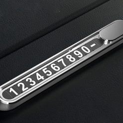 Bảng Số Điện Thoại Ô Tô Thẻ Ghi Số Điện Thoại Gắn Taplo, Chất Liệu Hợp Kim Nhôm