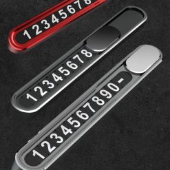 Bảng Số Điện Thoại Ô Tô Thẻ Ghi Số Điện Thoại Gắn Taplo, Chất Liệu Hợp Kim Nhôm