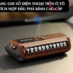 Bảng Số Điện Thoại Trên Ô Tô Simple 2 in 1 Dãy Số Lăn Tự Điều Chỉnh, Tích Hợp Búa Phá Kính