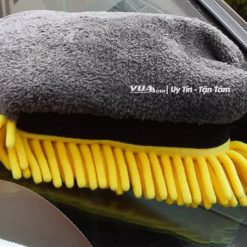 Bao Tay Rửa Xe Ô Tô Đa Năng VuaAuto, Găng Lau Microfiber Siêu Dày, Mềm Mịn
