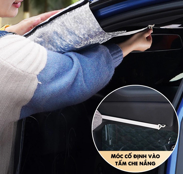Bạt Che Nắng Kính Lái Ô Tô Tráng Bạc, Chống Nóng Tức Thì Cho Mọi Dòng Xe