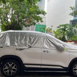 Bạt Che Nắng Kính Lái Trùm Gương Xe Ô Tô, Chống Nóng 3 Lớp Cao Cấp, Có Nam Châm Giữ Cố Định