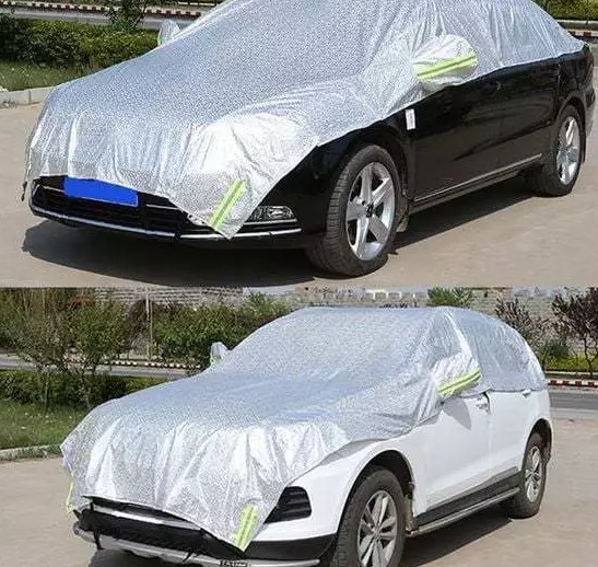 Bạt Phủ Nửa Xe Ô Tô Che Nắp Capo, Bạt Che Nắng Tráng Bạc 3 Lớp BONBANH AUTO