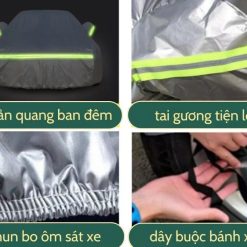 Bạt Phủ Ô Tô 3 Lớp Cao Cấp, Bạt Trùm Xe Vải Dù Chống Nắng, Chống Mưa, Bền Đẹp Theo Thời Gian