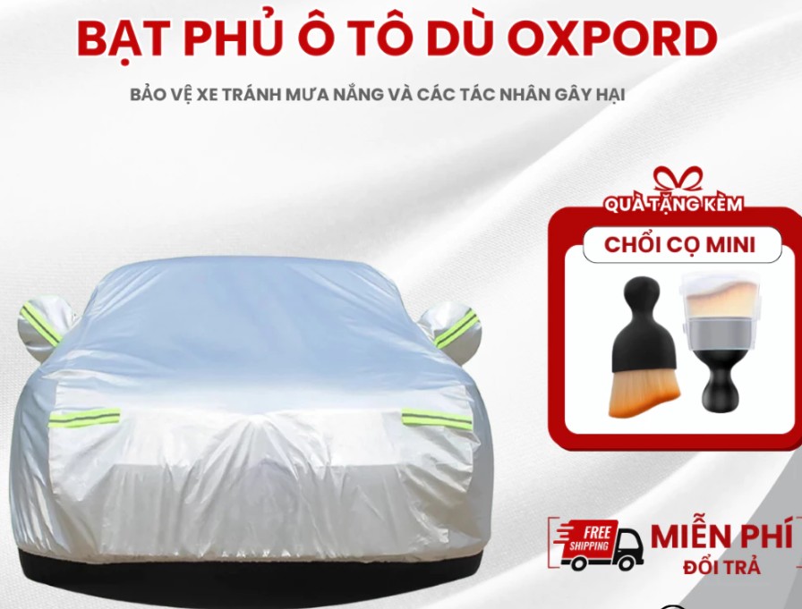 Bạt Phủ Ô Tô Toàn Diện Chất Liệu Oxford 3 Lớp, Áo Bạt Trùm Cho Xe 4 – 5 – 7 Chỗ, Chống Nắng, Chống Mưa
