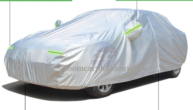 Bạt Phủ Ô Tô Vải Dù Oxford Cao Cấp 3 Lớp Tráng Bạc, Bảo Vệ Xe Mọi Điều Kiện Thời Tiết
