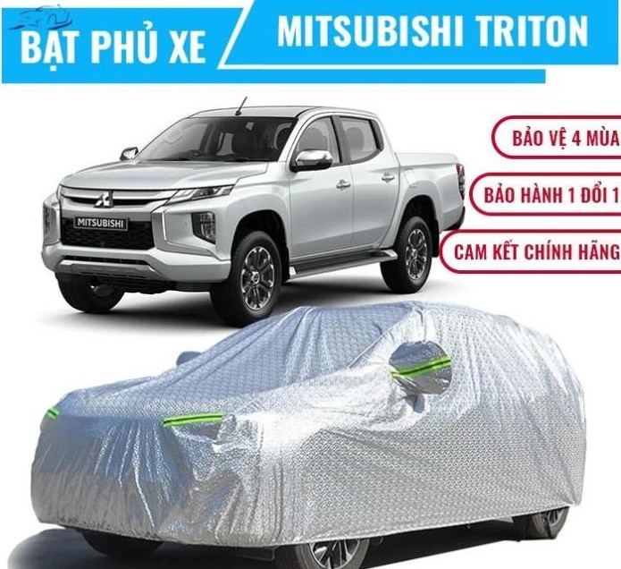 Bạt Phủ Xe Bán Tải Mitsubishi Triton 3 Lớp, Chống Nóng, Chống Thấm, Chống Bụi Toàn Diện