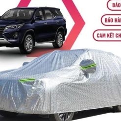 Bạt Phủ Xe Ô Tô 7 Chỗ Toyota Fortuner 3 Lớp, Chống Nắng Nóng, Chống Nước, Trầy Xước Xe
