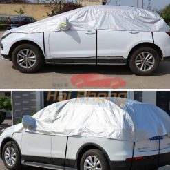 Bạt Trùm Nửa Xe Ô Tô Tráng Bạc Cách Nhiệt, Che Kín Capo, Phản Quang Chống Nóng & Chống Xước