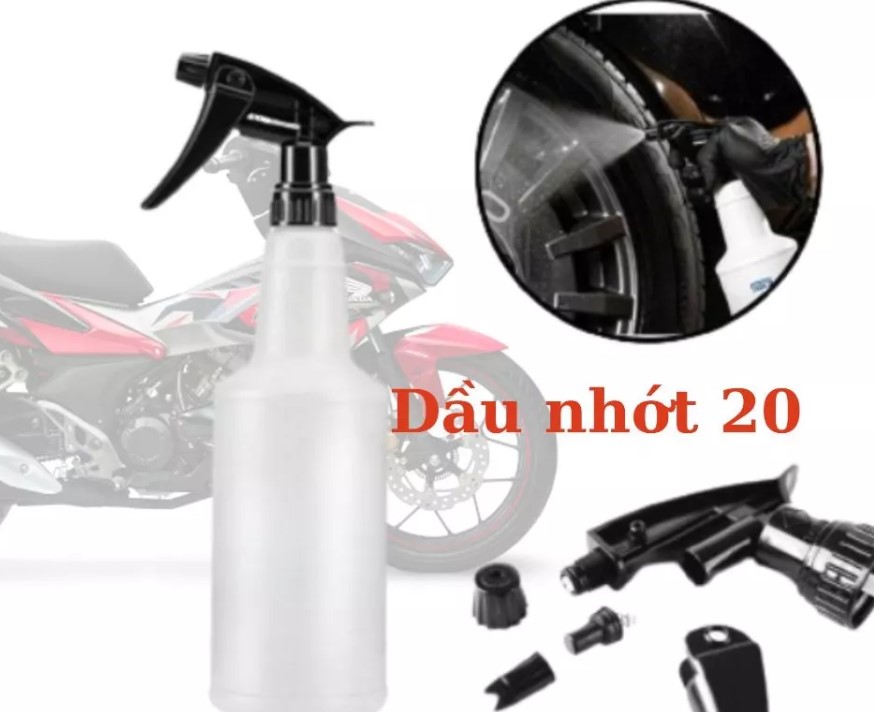 Bình Pha Xà Bông, Bình Xịt Chăm Sóc Xe Kháng Hóa Chất 850ml Có Vạch Chia Dung Tích