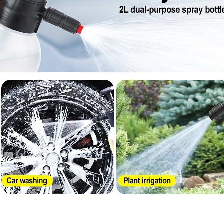 Bình Xịt Bọt Tuyết Rửa Xe Hơi/ Xe Máy 2000ml, Áp Suất Mạnh, Bọt Dày, Cầm Tay Tiện Lợi