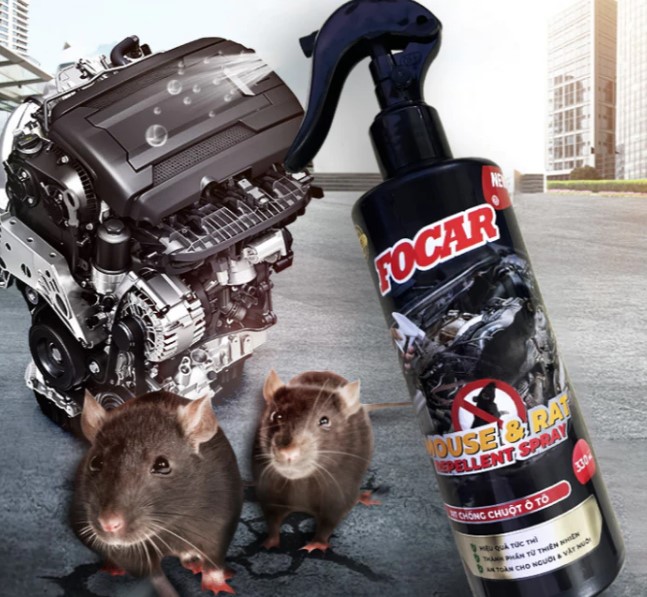 Bình Xịt Đuổi Chuột Khoang Máy Ô Tô Focar AutoX 330ml, Hiệu Quả Siêu Tốc Lên Đến 5 Tuần