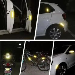 Bộ 10 Miếng Dán Phản Quang An Toàn 3 × 8 cm Cho Ô Tô & Xe Máy, Nhận Diện Ban Đêm, Cảnh Báo