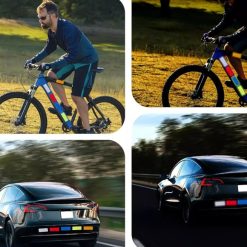 Bộ 10 Miếng Dán Phản Quang An Toàn 3 × 8 cm Cho Ô Tô & Xe Máy, Nhận Diện Ban Đêm, Cảnh Báo