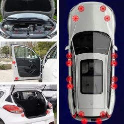 Bộ 16 Nút Cao Su Giảm Lực PQ Trắng, Bảo Vệ Cánh Cửa Ô Tô, Giảm Va Đập, Tăng Tuổi Thọ Xe