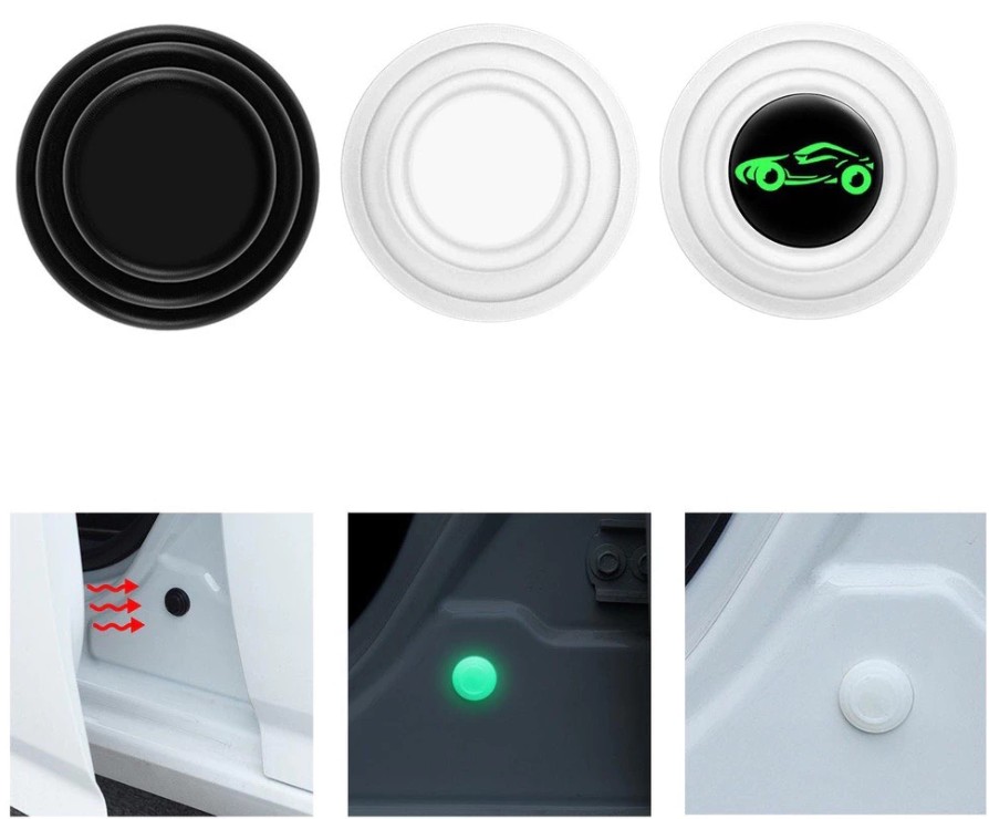 Bộ 16 Nút Cao Su Giảm Lực PQ Trắng, Bảo Vệ Cánh Cửa Ô Tô, Giảm Va Đập, Tăng Tuổi Thọ Xe