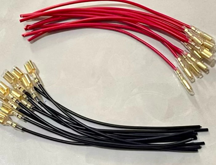 Bộ 2 Dây Giắc Ghim Còi Ô Tô Xe Hơi, Rắc Cắm Kèn Ruột Đồng Nguyên Chất Dài 20cm