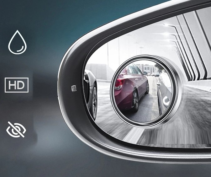 Bộ 2 Gương Cầu Lồi Ô Tô 360 Độ, Gương Chiếu Hậu Mở Rộng Tầm Nhìn, Xóa Điểm Mù Xe