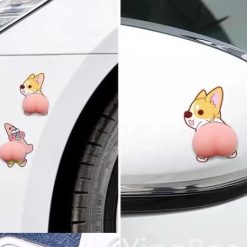 Bộ 2 Miếng Dán Mông/Cửa Xe Hơi 3D Hình Quả Đào, Chống Va Chạm, Chống Trầy Xước, Dễ Thương