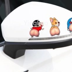 Bộ 2 Miếng Dán Mông/Cửa Xe Hơi 3D Hình Quả Đào, Chống Va Chạm, Chống Trầy Xước, Dễ Thương