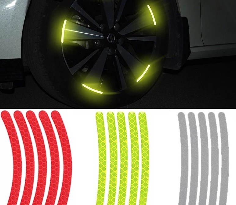 Bộ 20 Miếng Dán Phản Quang Bánh Xe SEAMETAL, An Toàn Khi Di Chuyển Ban Đêm, Trang Trí Xe Đẹp