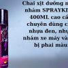 Bộ 3 Chai Xịt SPRAYKING 400ML Rửa Sên, Dưỡng Sên Và Dưỡng Nhựa Nhám Chăm Sóc Xe