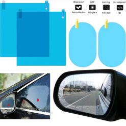 Bộ 4 Miếng Dán Chống Bám Nước Cho Gương Chiếu Hậu Xe Ô Tô, Khi Trời Mưa, Sương Mù
