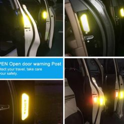 Bộ 4 Miếng Dán Phản Quang Cảnh Báo An Toàn & Chống Trầy Cho Cửa Xe Ô Tô