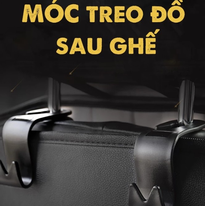 Bộ 4 Móc Treo Đồ Sau Ghế Ô Tô, Phụ Kiện Giá Tốt, Gọn Gàng Nội Thất Xe Hơi