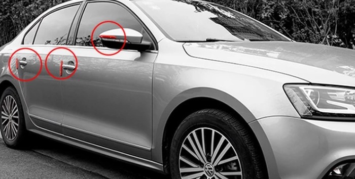 Bộ 6 Miếng Dán Bảo Vệ Cạnh Cửa Xe Ô tô, Chống Trầy Xước Xe, Dễ Dán, Độ Bền Cao