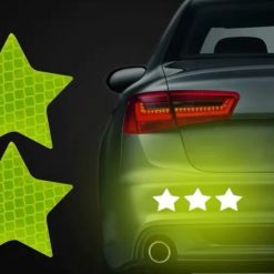 Bộ 6 Miếng Dán Phản Quang Tự Dính Hình Ngôi Sao, Cảnh Báo An Toàn Ô Tô / Xe Tải / Xe Máy / Xe Kéo