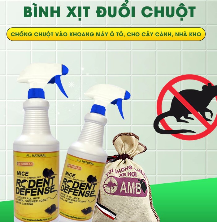 Bộ Chống Chuột Vào Xe Ô Tô AMB, Hiệu Quả Ngăn Chuột Gây Hại Cho Xe