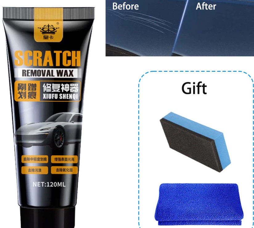 Bộ Dụng Cụ Chăm Sóc Sơn Xe 120ml, Tẩy Vết Xước, Làm Bóng & Bảo Vệ Bề Mặt Sơn Toàn Diện