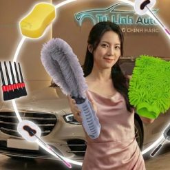 Bộ Dụng Cụ Chăm Sóc Xe Ô Tô & Nhà Cửa, Khăn Microfiber, Chổi Cọ, Găng Tay & Bọt Biển