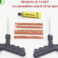 Bộ Dụng Cụ Vá Rút Lốp Không Săm Cho Ô Tô, Xe Máy Sửa Lốp Nhanh Gọn