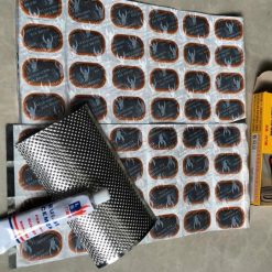 Bộ Dụng Cụ Vá Xe Đạp Gồm Miếng Bào Ruột, Keo Dán & 48 Miếng Vá Cao Su Non