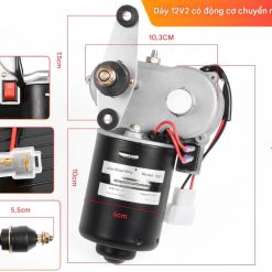 Bộ Gạt Mưa Ô Tô, Xe Chế Đầy Đủ–Cần, Lưỡi Và Mô Tơ 12V