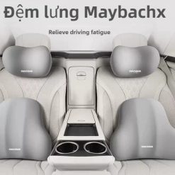 Bộ Gối Tựa Đầu & Tựa Lưng Ô Tô YUYU Chống Đau Mỏi Cổ Vai Gáy, Thắt Lưng Khi Lái Xe