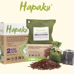 Bộ Hút Mùi Xe Hơi Hapaku Túi Than Hoạt Tính & Túi Thơm Cà Phê Arabica Tự Nhiên